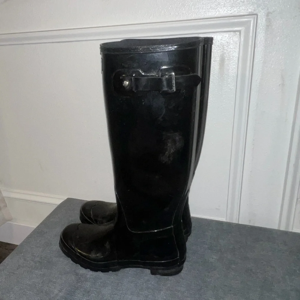 Hunter Classic Black Waterproof Boots WFT1000RGL-BLK Rain Boot , Size 8 - Black - Picture 3 of 8